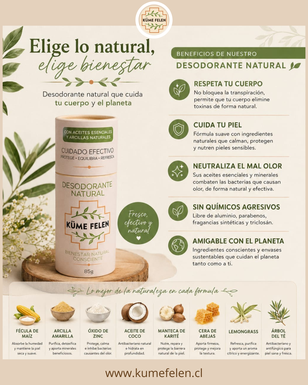 Desodorante Natural y Orgánico