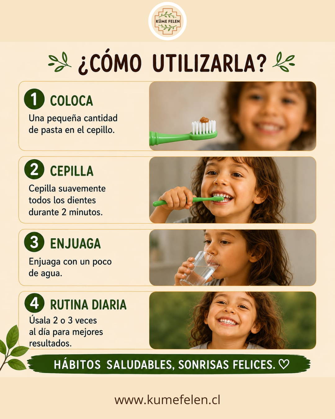 Pasta Dental Natural para Niños Sabor Chocolate | Küme Felen